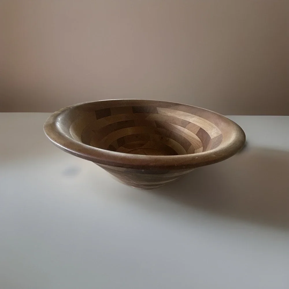 Williams Sonoma Hand Crafted Wood Serving Fruit Salad Bowl John McLeod SIGNED